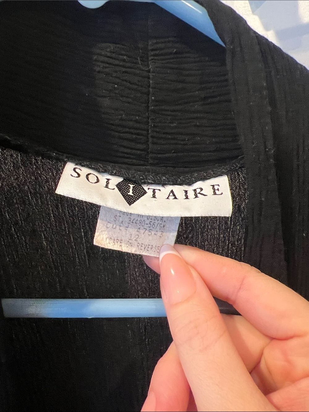 Solitaire Vintage Black Top with Multicolor Printed Yoke and Cuffs - Picture 2 of 9